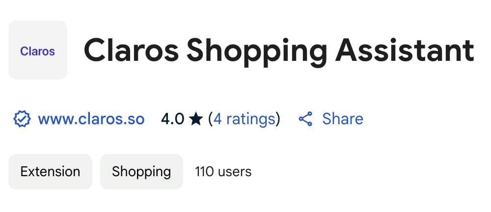 Shopping Chrome extension